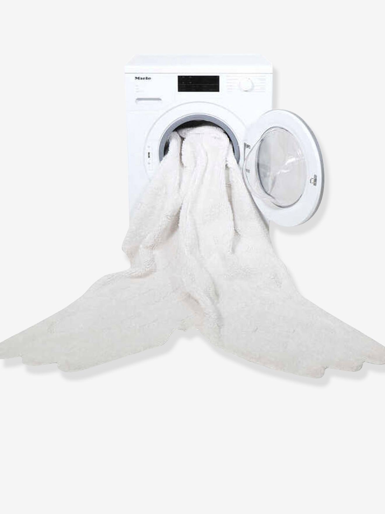 Tapis coton lavable Ailes d'anges LORENA CANALS blanc