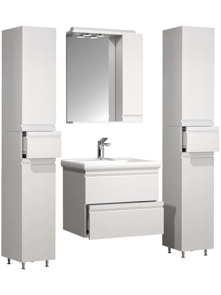 ebuy24 Badmöbelset SiloraL Weiß 120 x 46 cm günstig kaufen onesize