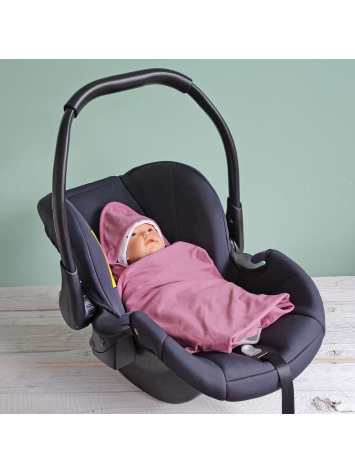 Makian Einschlagdecke leichte Jerseydecke - für Babyschale in rosa,lila günstig kaufen onesize