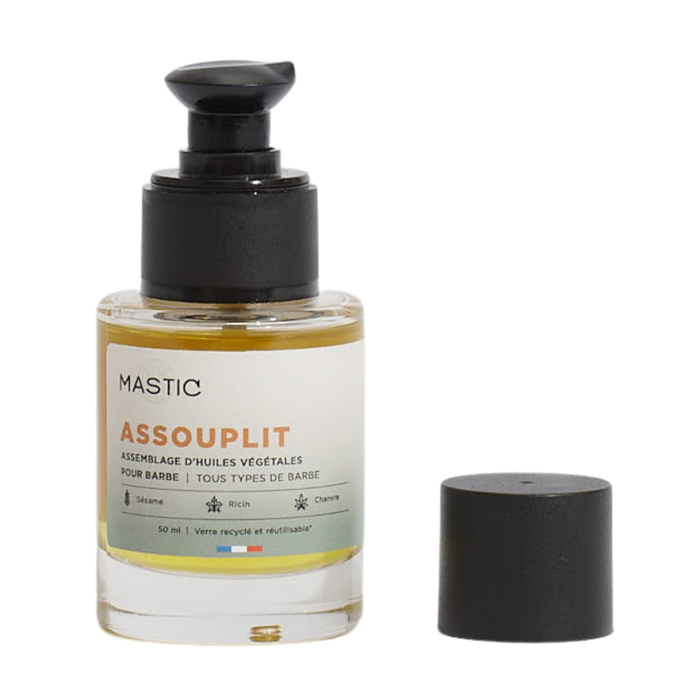mastic paris Assouplit Huile pour barbe nourrisante et assouplissante