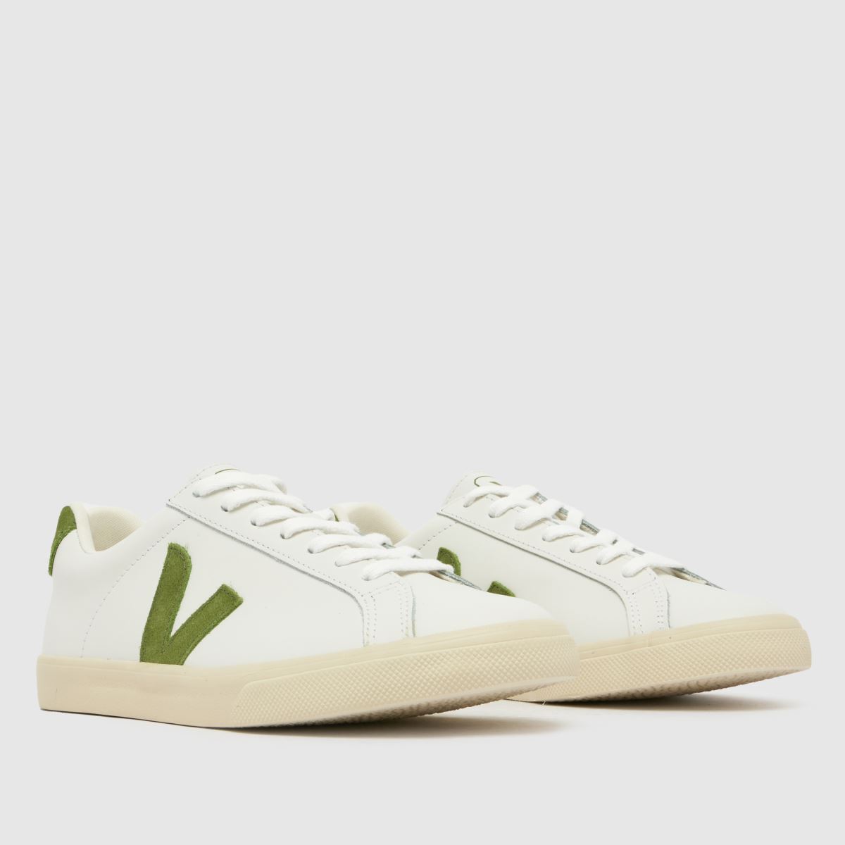 VEJA esplar-sneakers i vitt och grönt