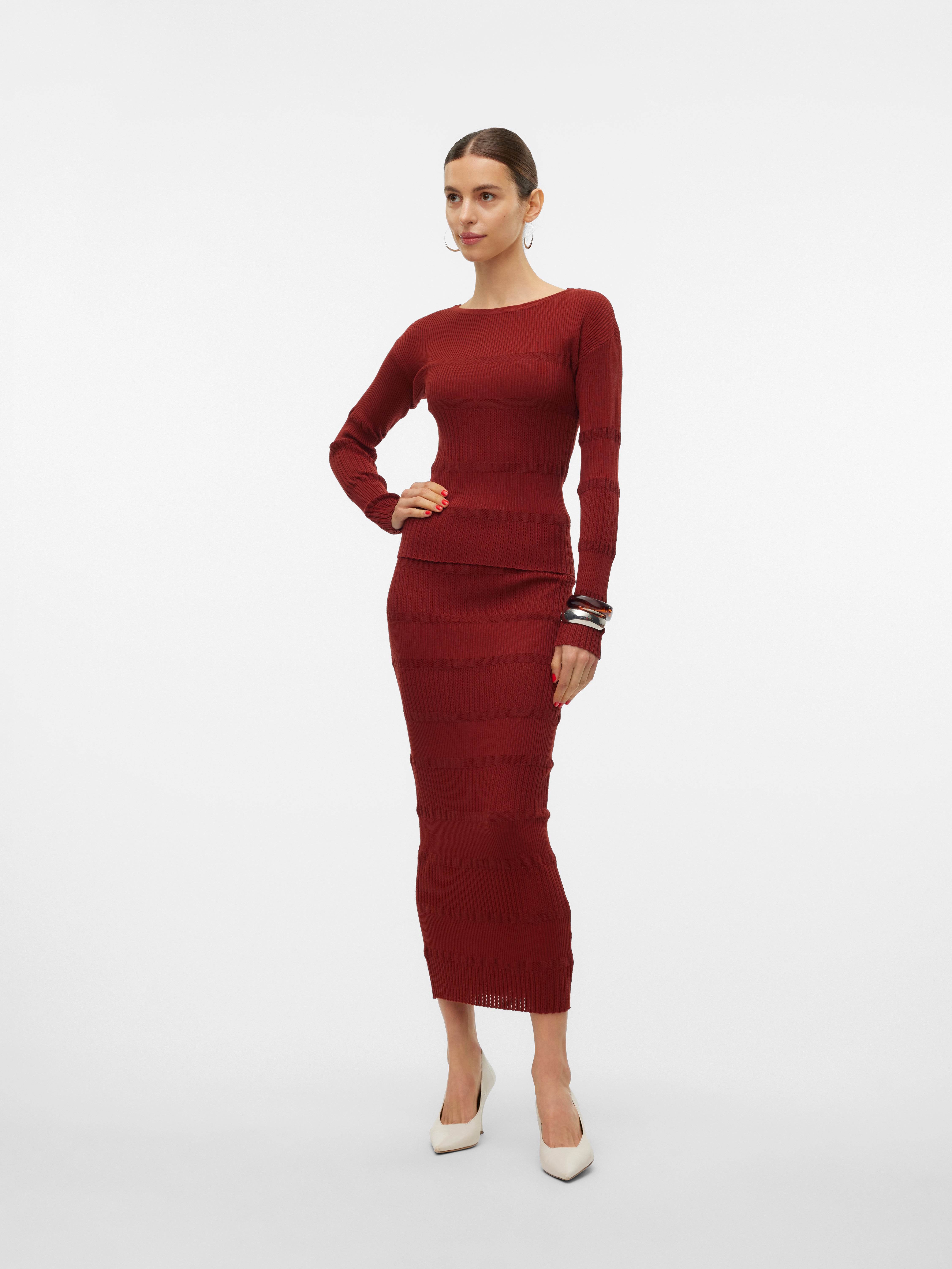 VMROMANE Mittlere Taille Langer Rock
