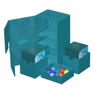 Ultimate Guard Twin Flip`n`Tray 200+ XenoSkin Monocolor - Petrolblau