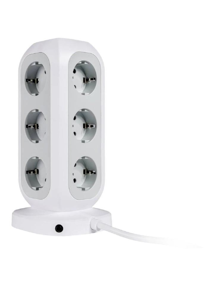 COFI 1453 Multifunktionaler Euro-Steckdosenturm 11-fach Steckdose mit USB in Weiß günstig kaufen onesize