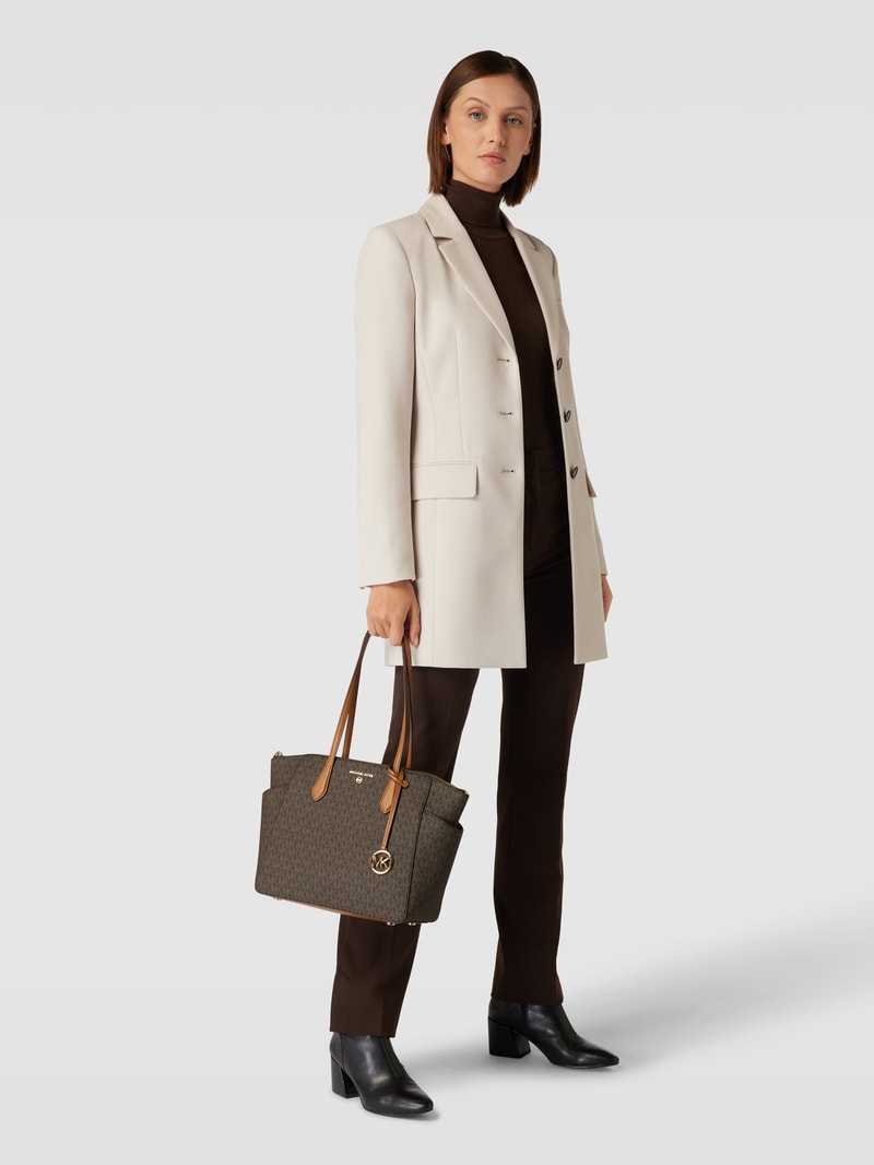 Shopper mit Label-Detail Modell 'MARILYN' in mittelbraun
