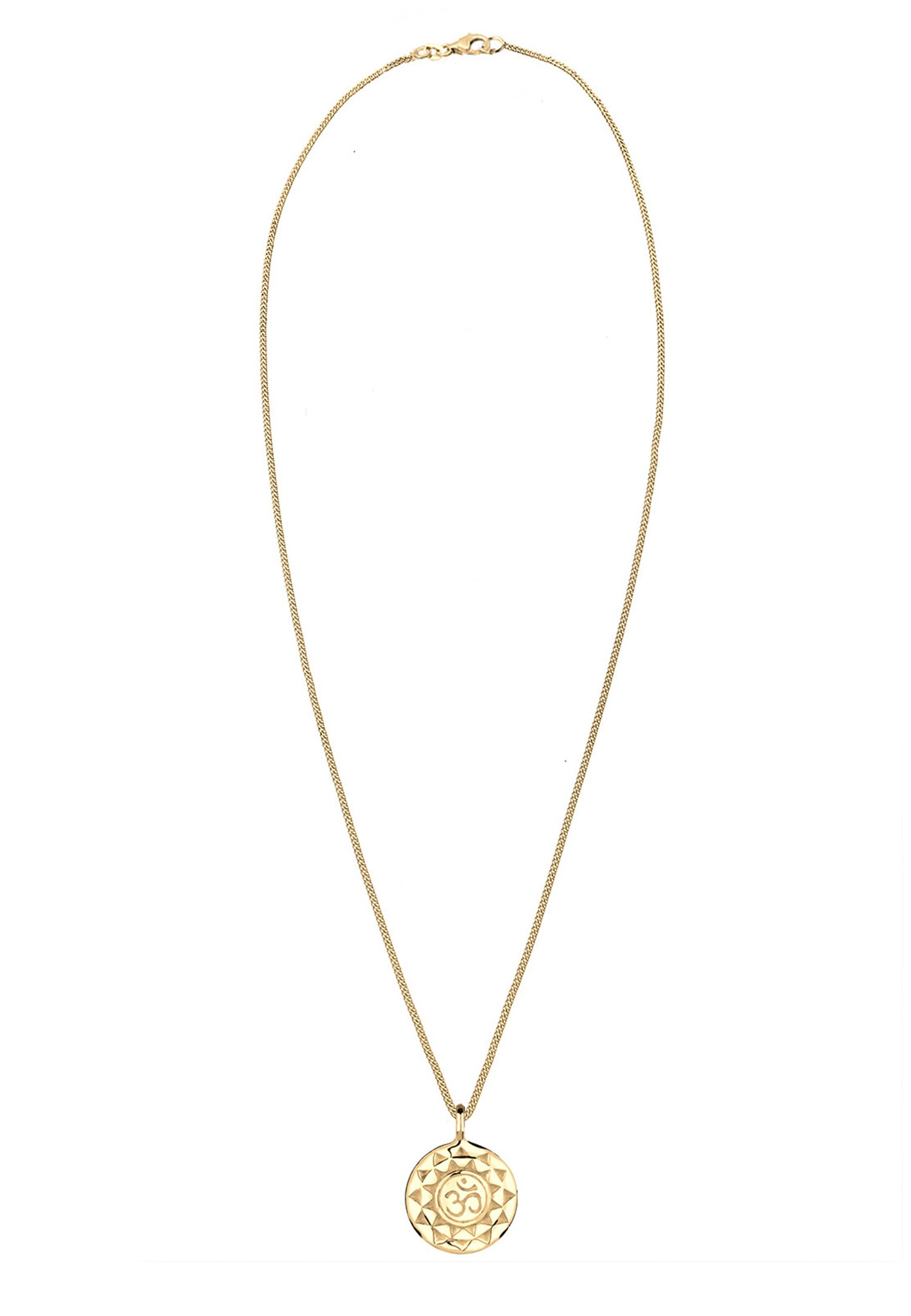 Elli Talisman Yoga Privjesak Ogrlica Vintage Look za Žene - (925/1000) Srebro Pozlaćeno