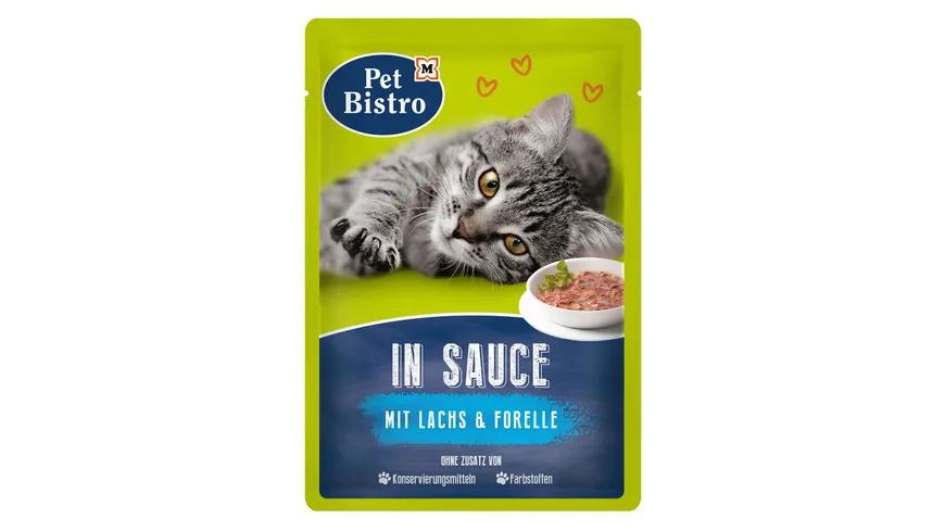 Pet Bistro Katzennassfutter In Sauce mit Lachs & Forelle 100 g
