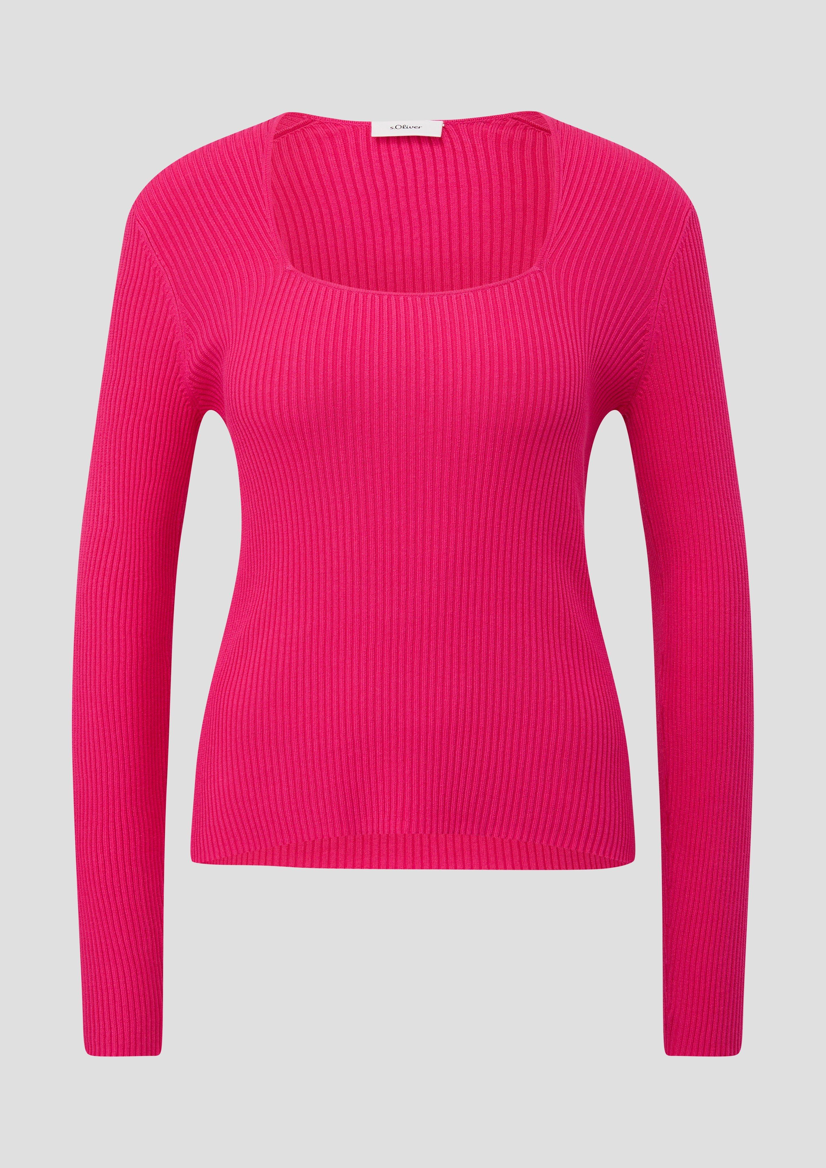 Gerippter Strickpullover aus Viskosemix  2138856-4528