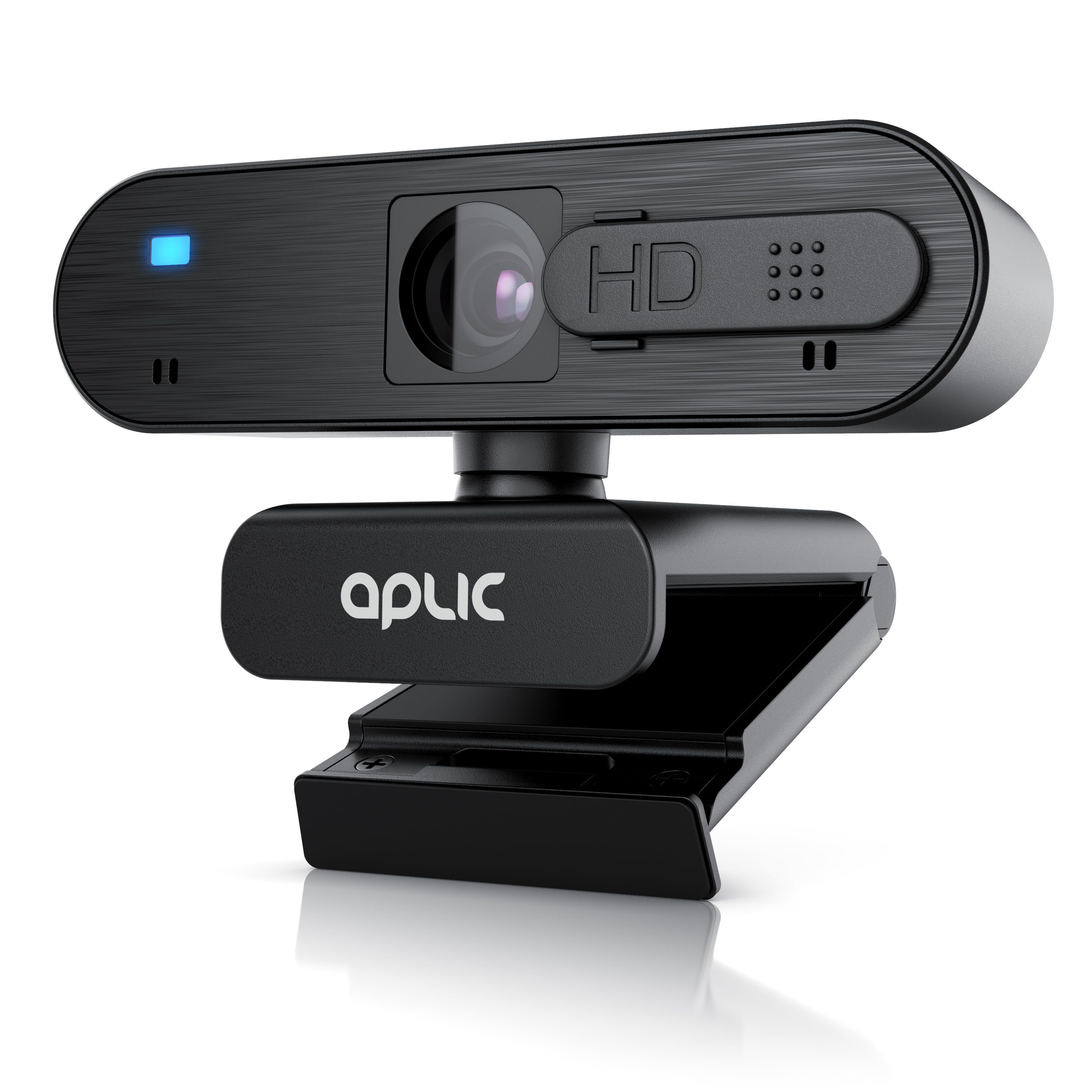 Aplic Full HD-Webcam (Full HD, 1920x1080@30Hz, Autofokus, Privacy Shutter Sichtschutz, Stereomikrofon)