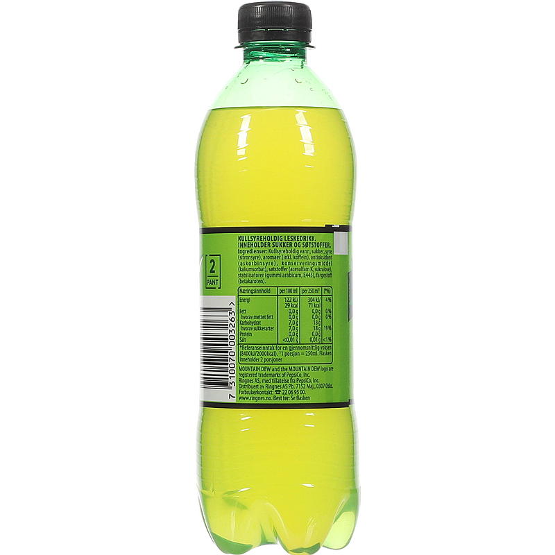 Ringnes Mountain Dew 0,5 l, sugar reduced