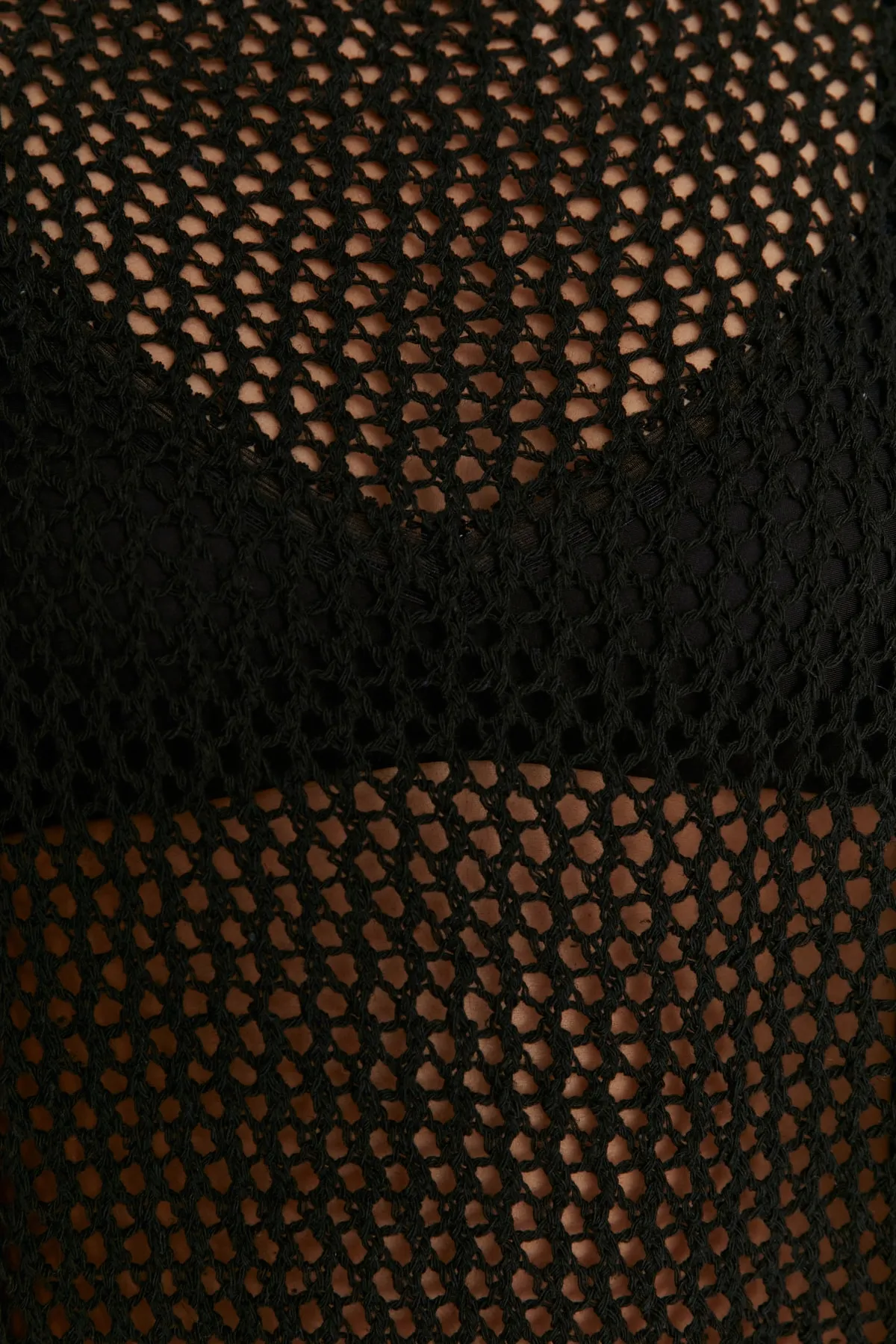 Trendyol Collection  Schwarzer, durchbrochener/perforierter Strickpullover aus Baumwolle mit extra weiter Passform TWOAW20FV0184