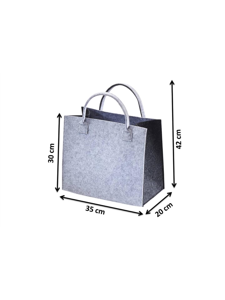 kobolo Einkaufstasche FELTGRAYSHOP in Grau günstig kaufen onesize