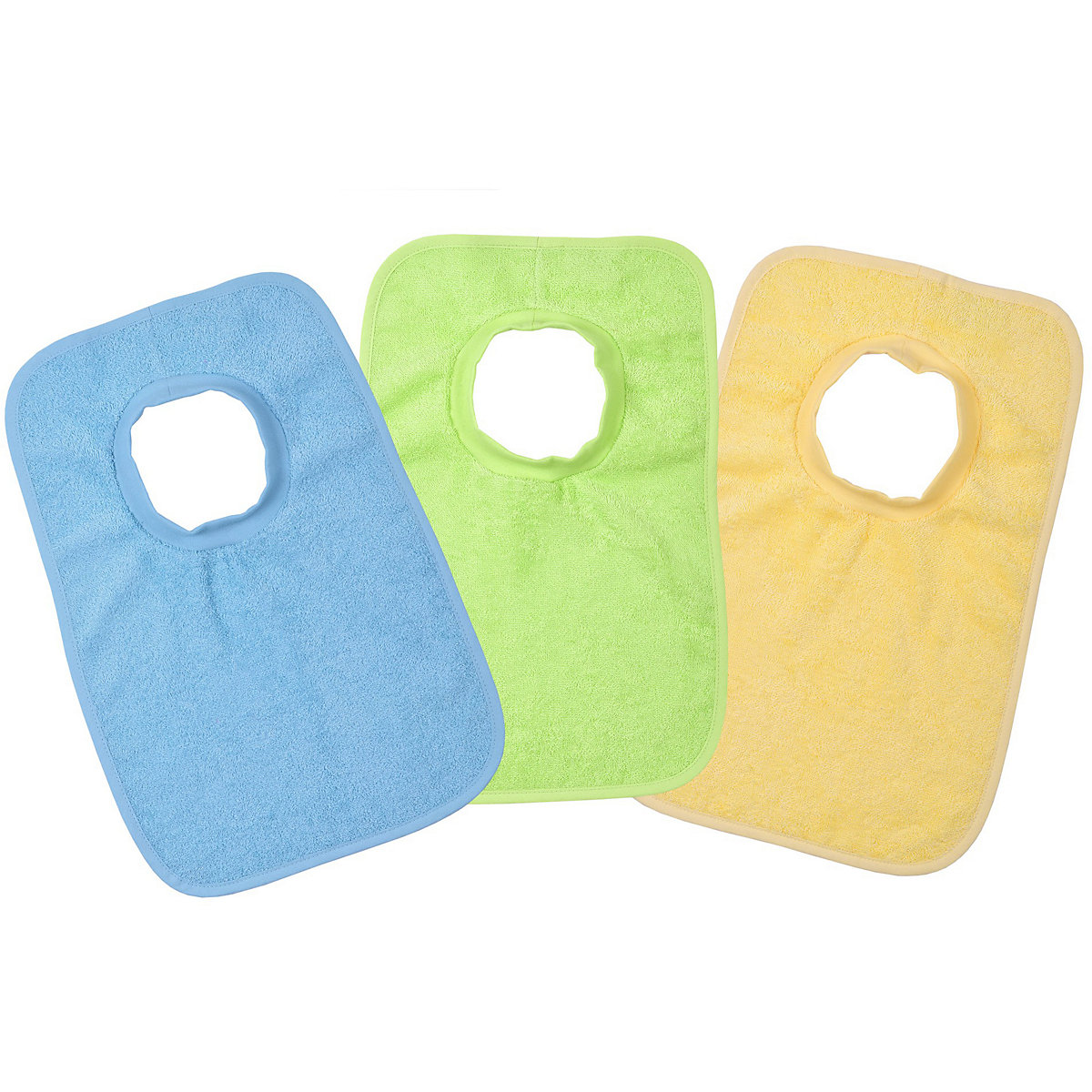 Riesen-Schlupflätzchen 3er Set, blau, 30 x 45 cm