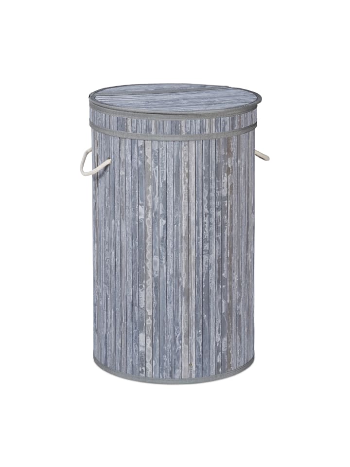 relaxdays Wäschekorb in Grau - (H)63 x Ø40 cm günstig kaufen onesize