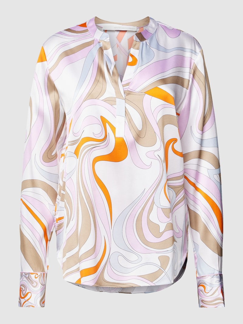 Bluse mit V-Ausschnitt in hellrosa