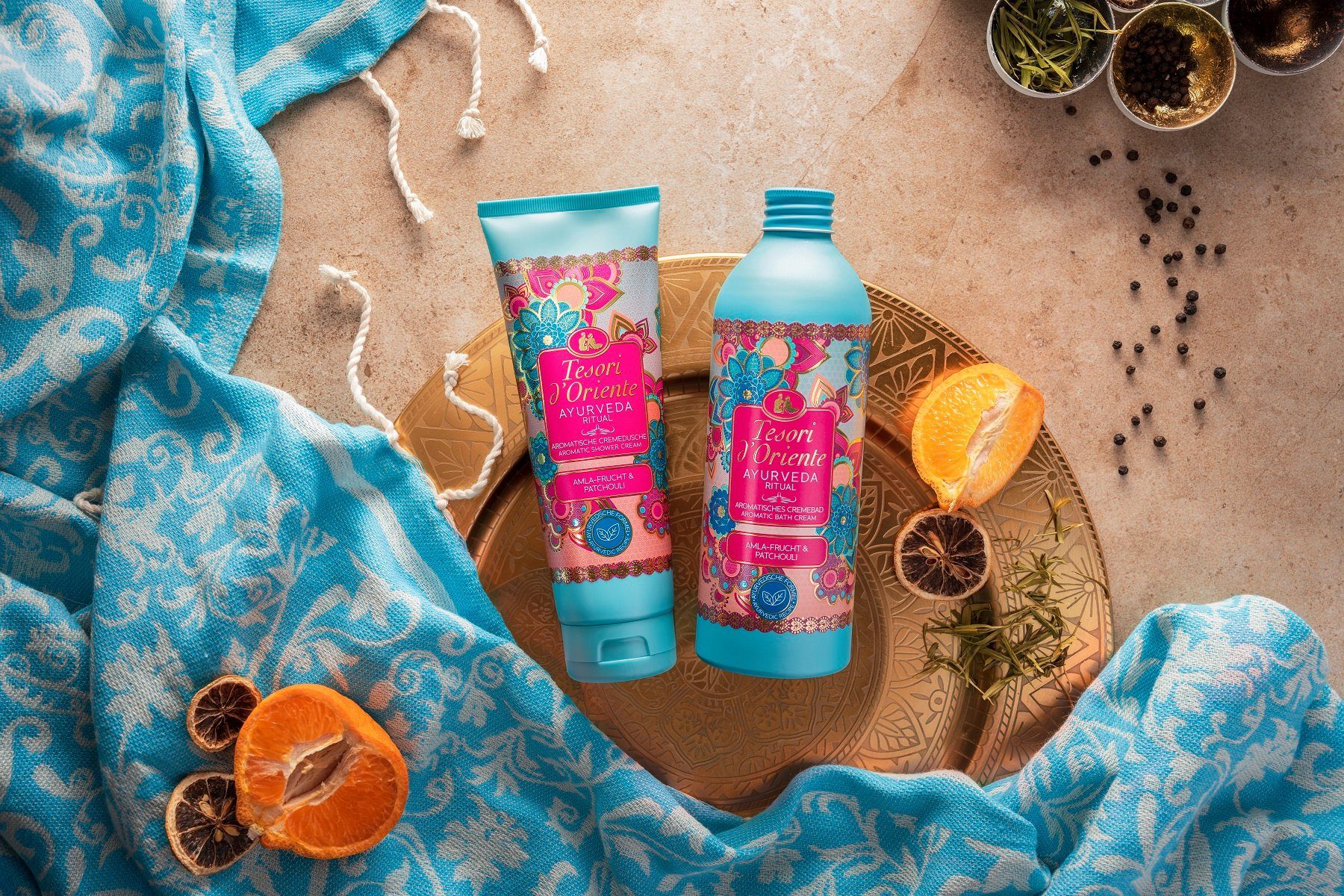 Tesori d´Oriente Duft-Set Geschenkset Ayurveda Cremedusche Cremebad Eau de Toilette Duft
