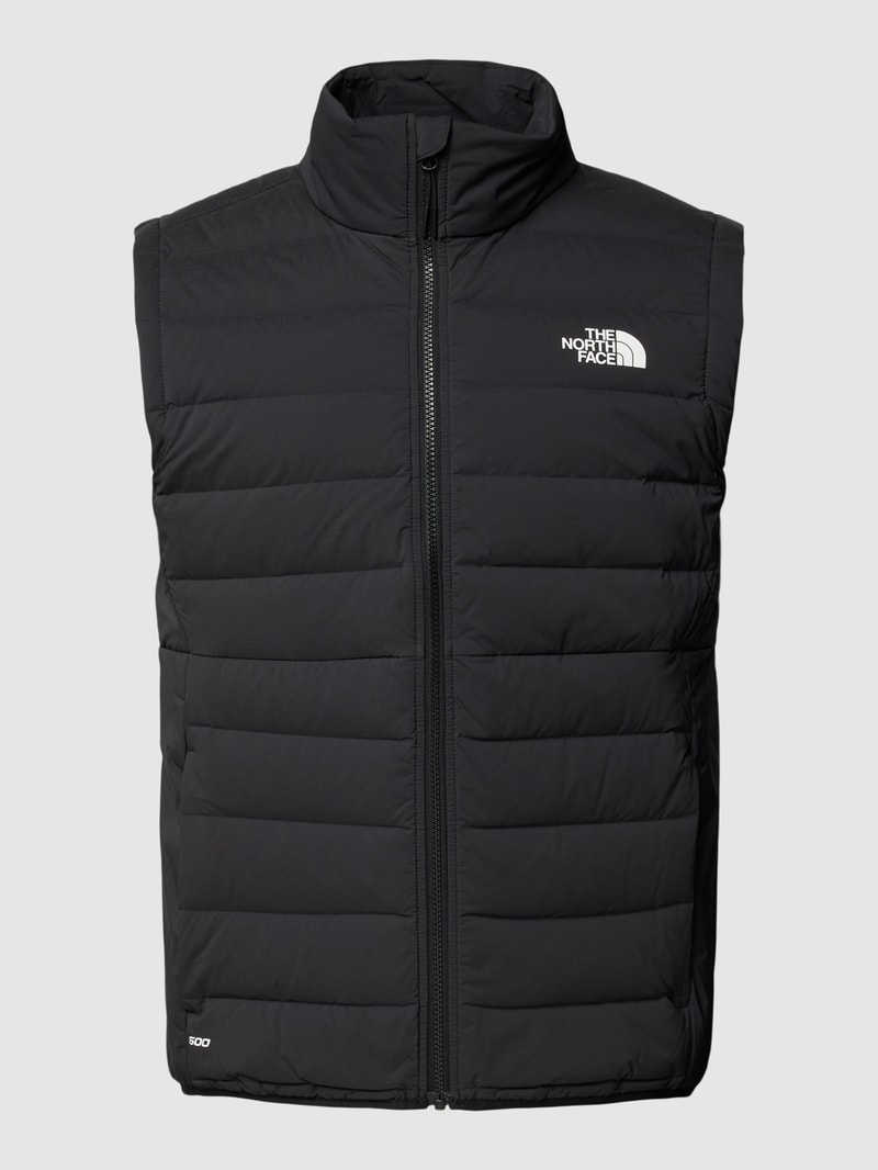 Steppweste mit Label-Detail Modell 'BELLEVIEW' in schwarz