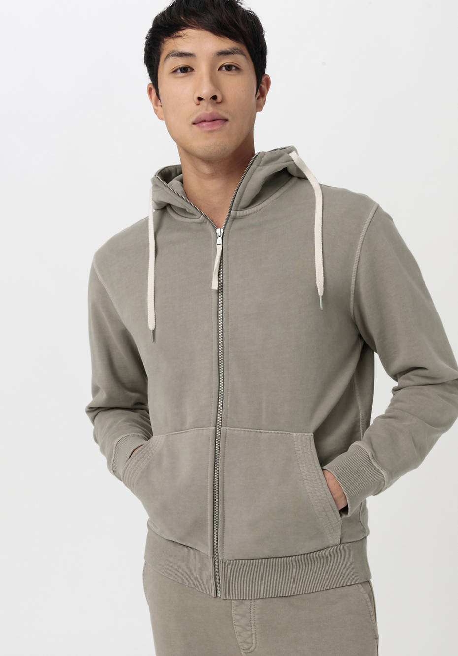 Zip-Hoodie aus reiner Bio-Baumwolle