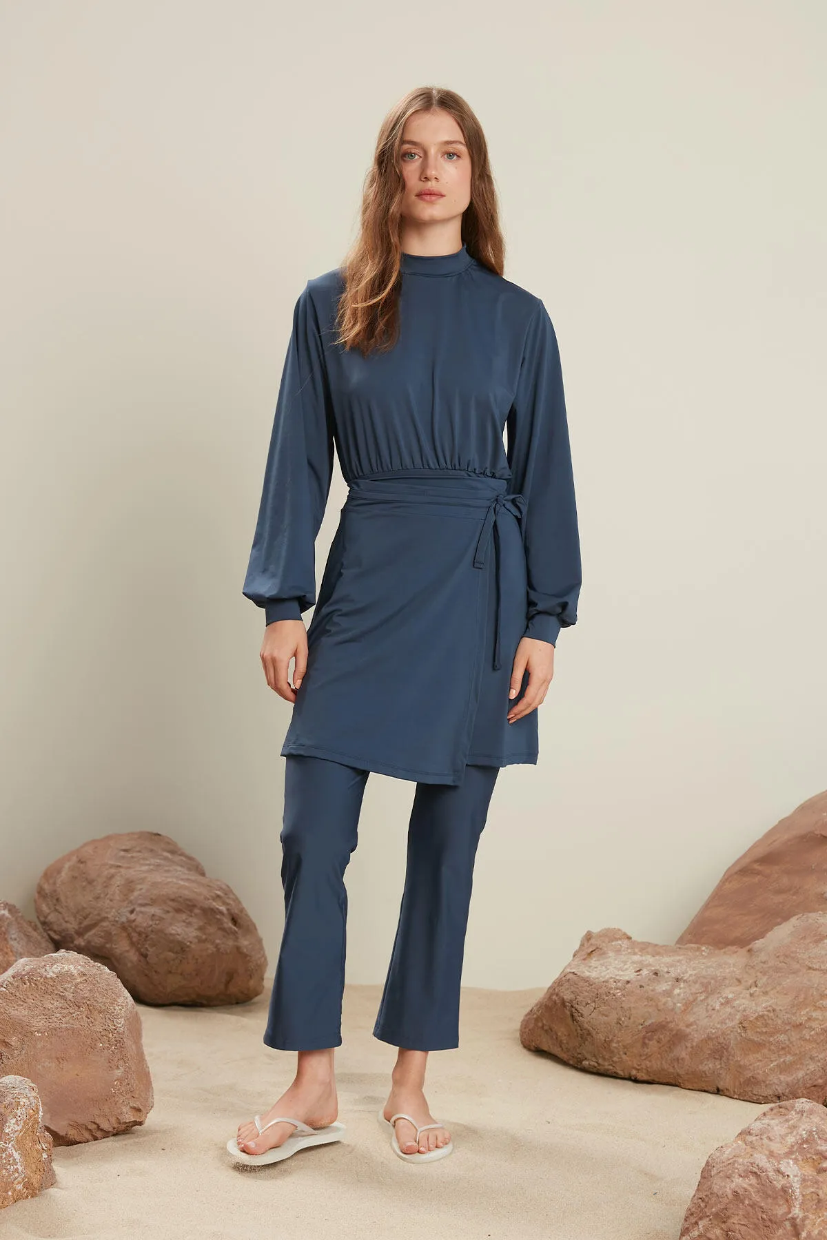 Manuka  HIJAB-BADEANZUG-ROCK MARINEBLAU