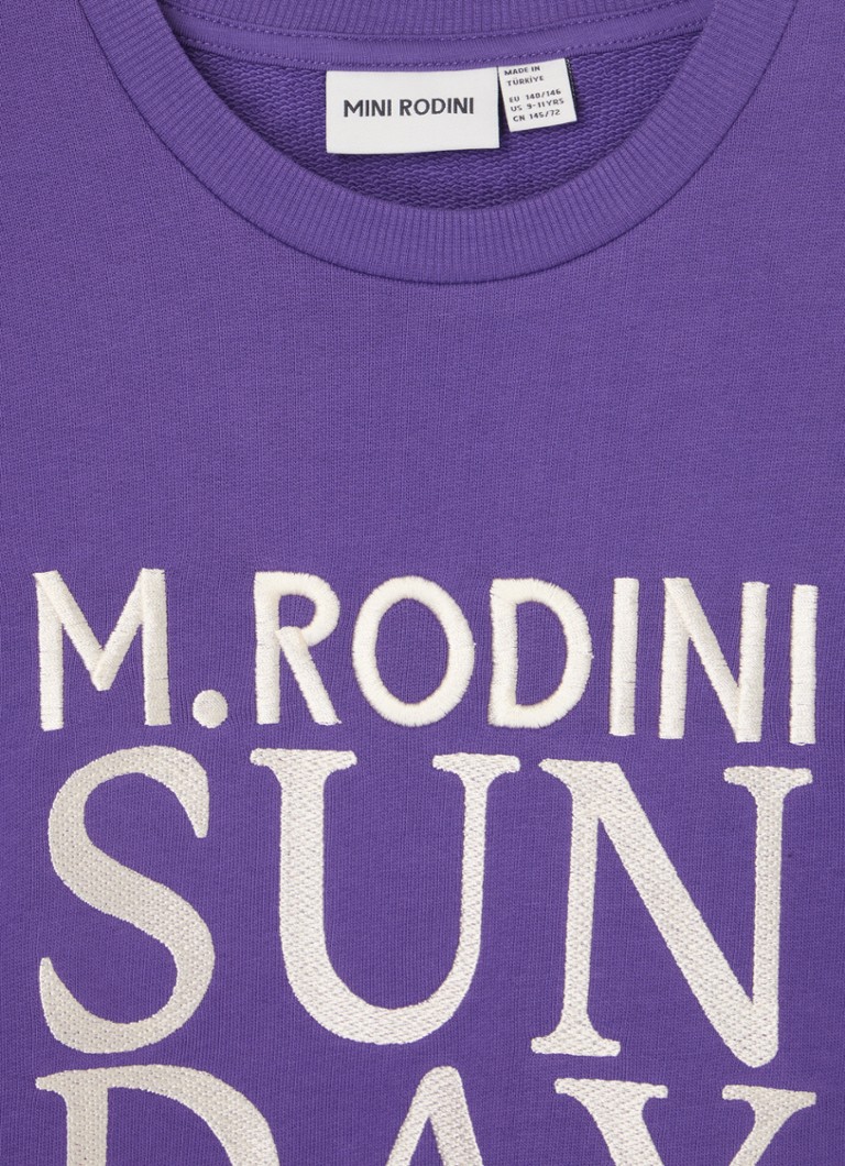 Mini Rodini haftowany sweter niedzielny