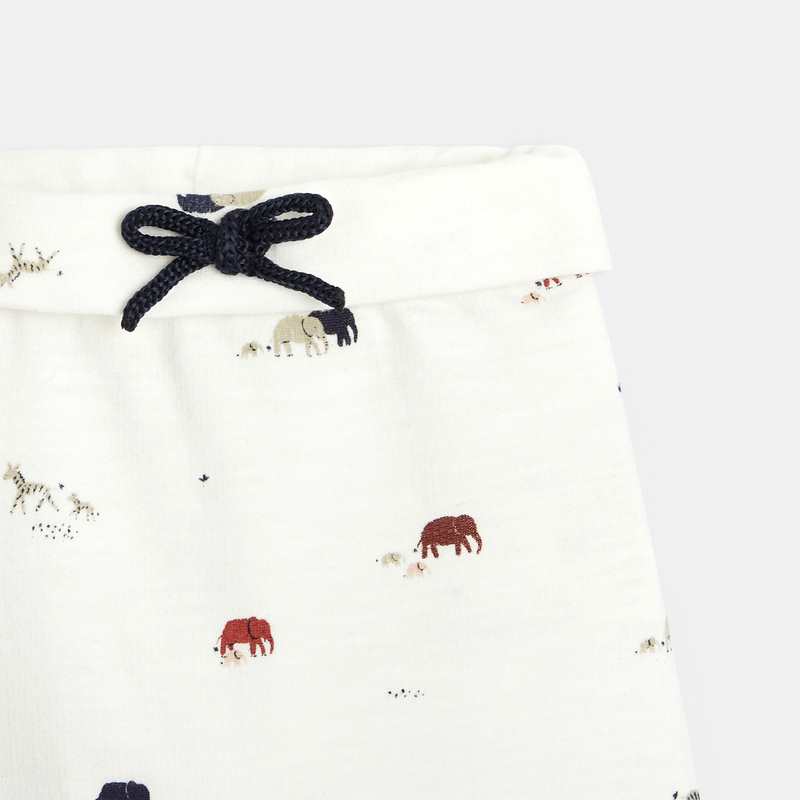 Pantalon bébé en molleton effet flammé beige Absorba