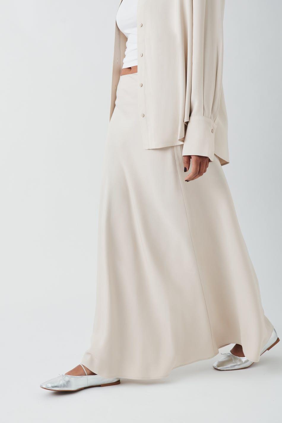Viscose maxi skirt