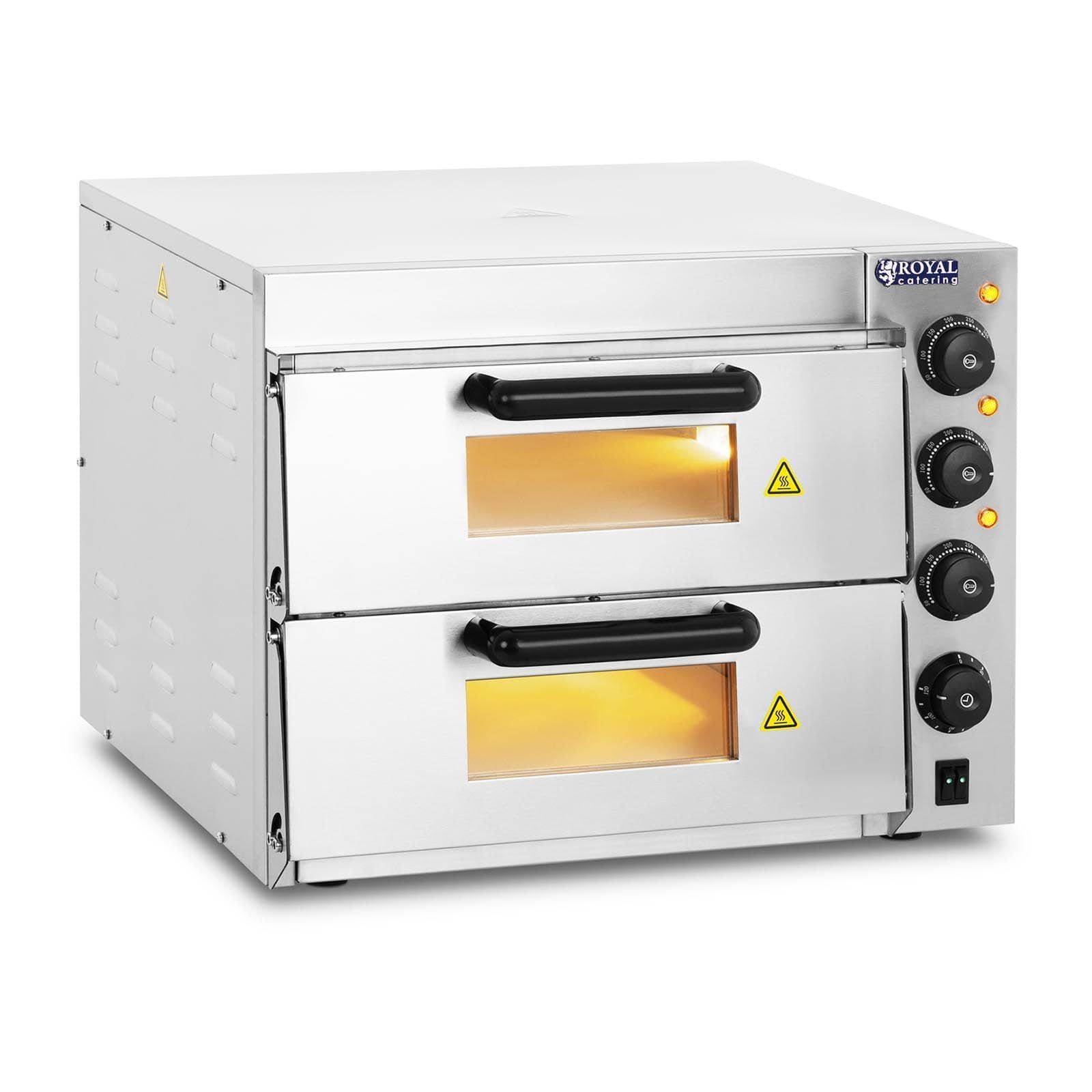 Royal Catering Pizzaofen PIEC DO PIZZY - Pizzaofen - Hochtemperatur-Edelstahl-Pizzabäcker
