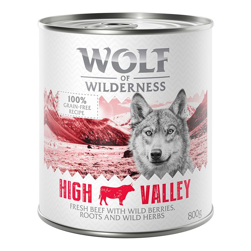 Sparpaket Wolf of Wilderness Adult 24 x 800 g - Single Protein