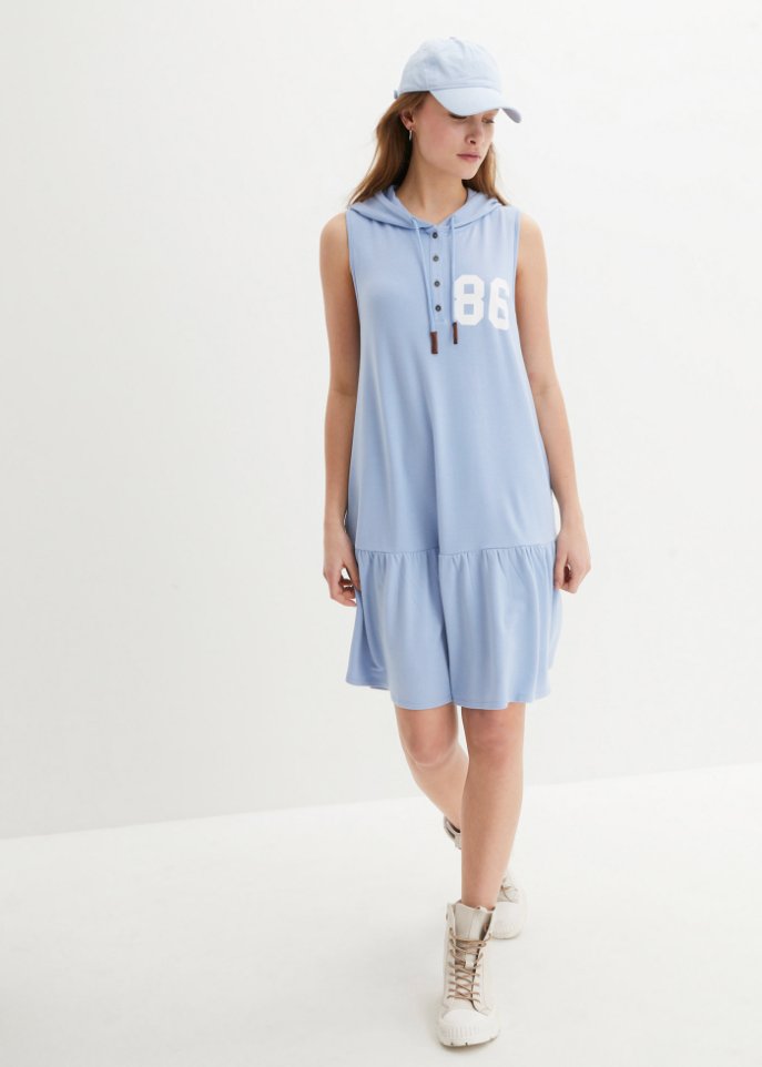 Kapuzen-Sweatkleid, ohne Arm