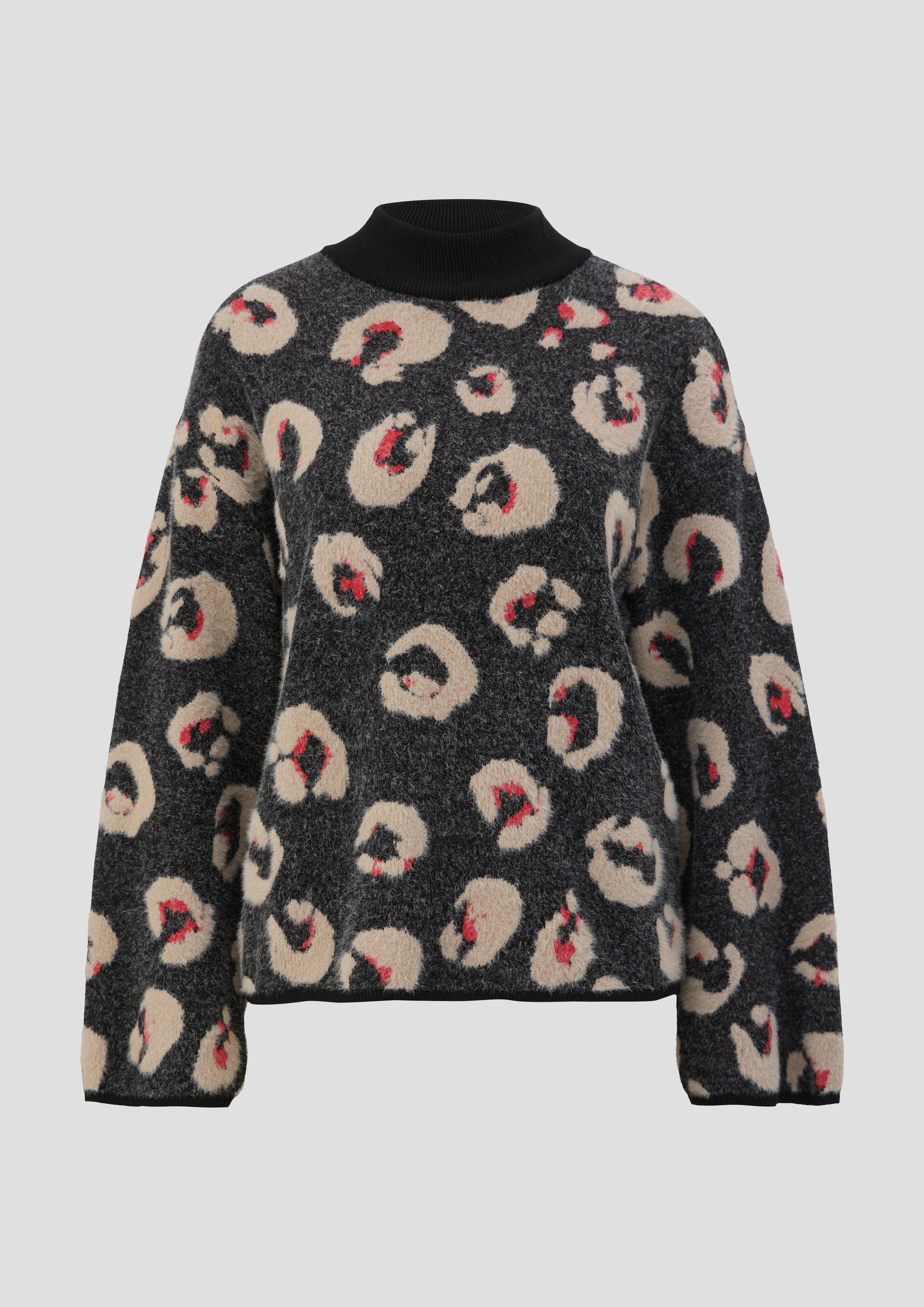 Cropped Strickpullover mit Effektgarn  2137989-99B1