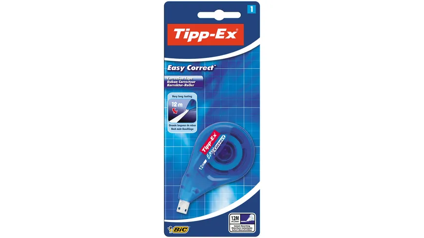 Tipp-Ex Easy Correct Korrekturroller - 12 m x 4,2 mm, 1er Pack 12 m