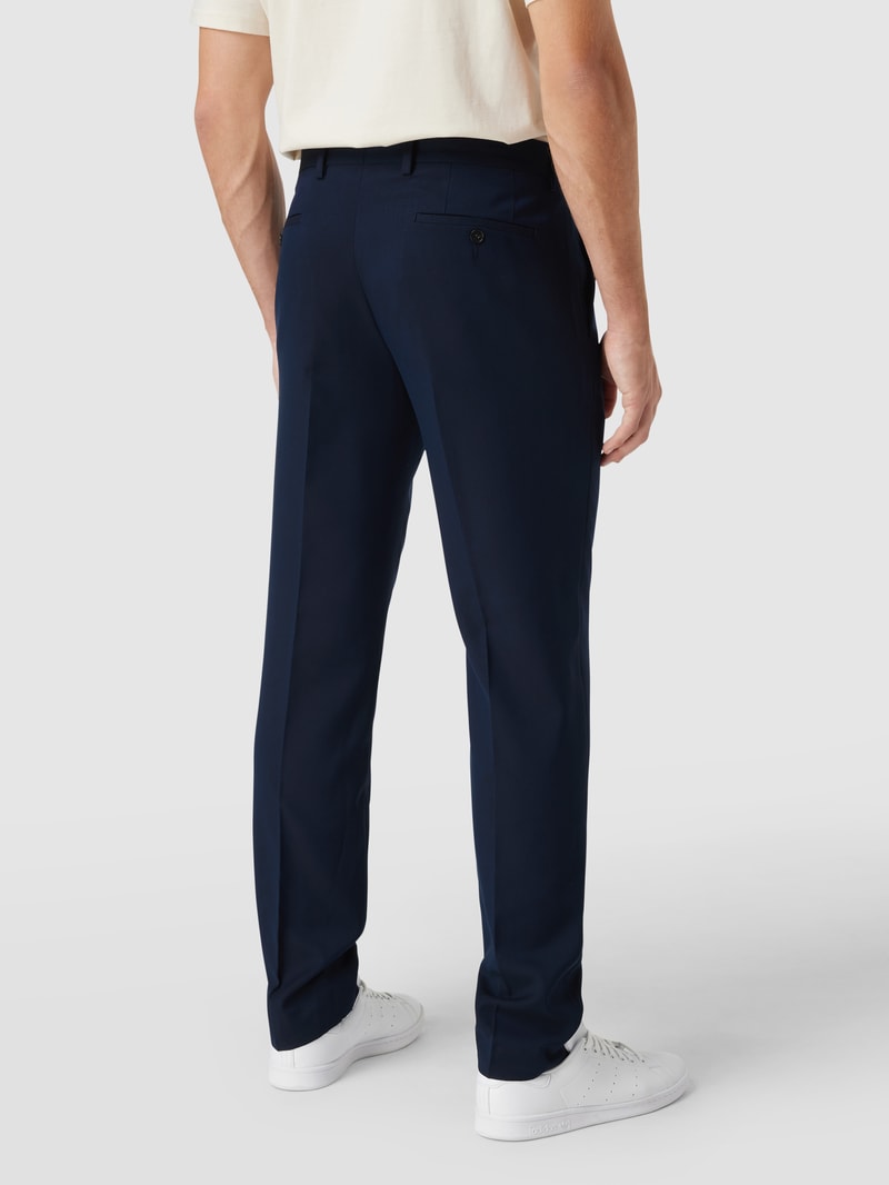 Anzug-Hose mit Webmuster in marineblau