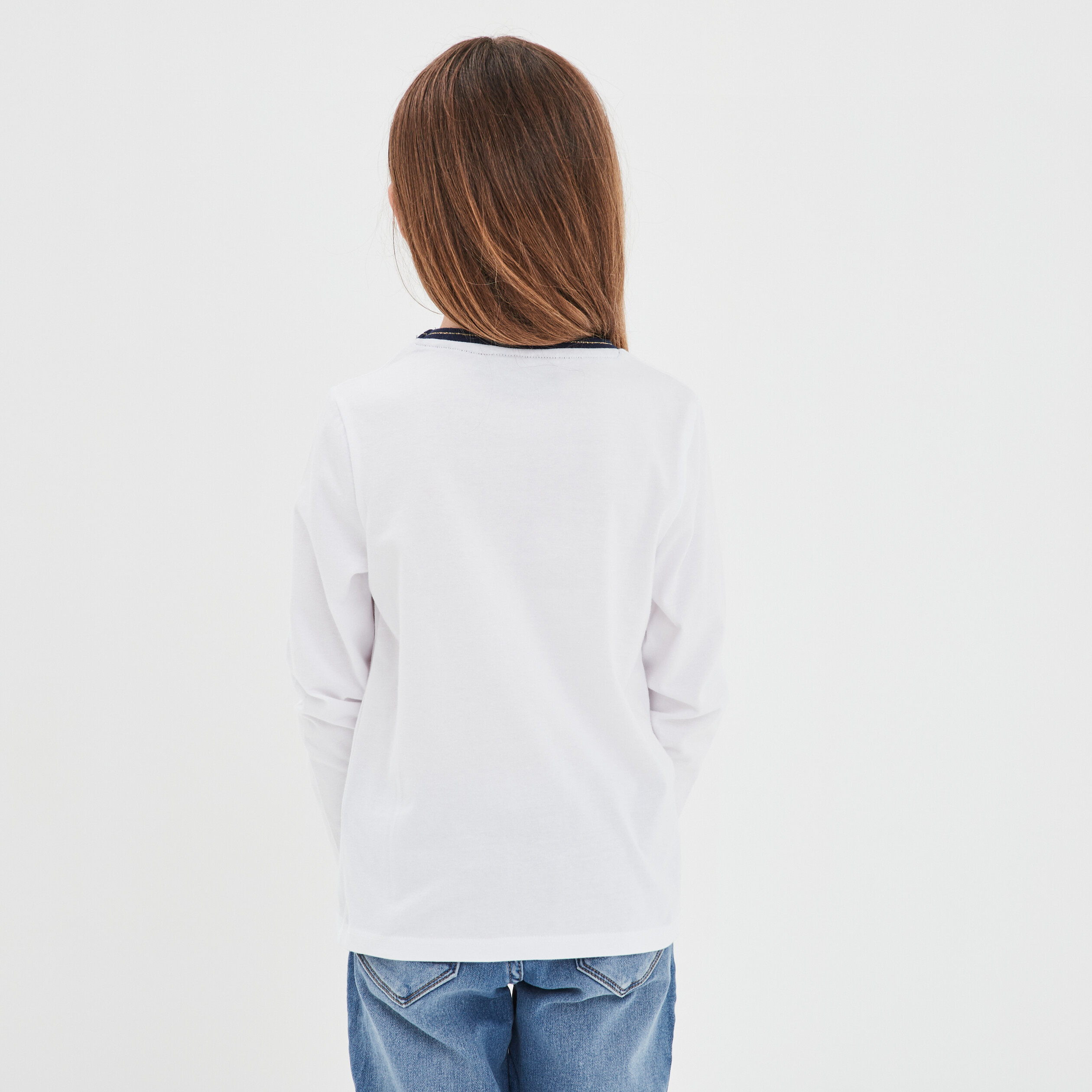 T-shirt droit coton Harry Potter blanc fille | La Halle