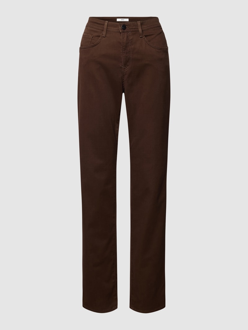 Stoffhose mit 5-Pocket-Design Modell 'Carola' in mittelbraun