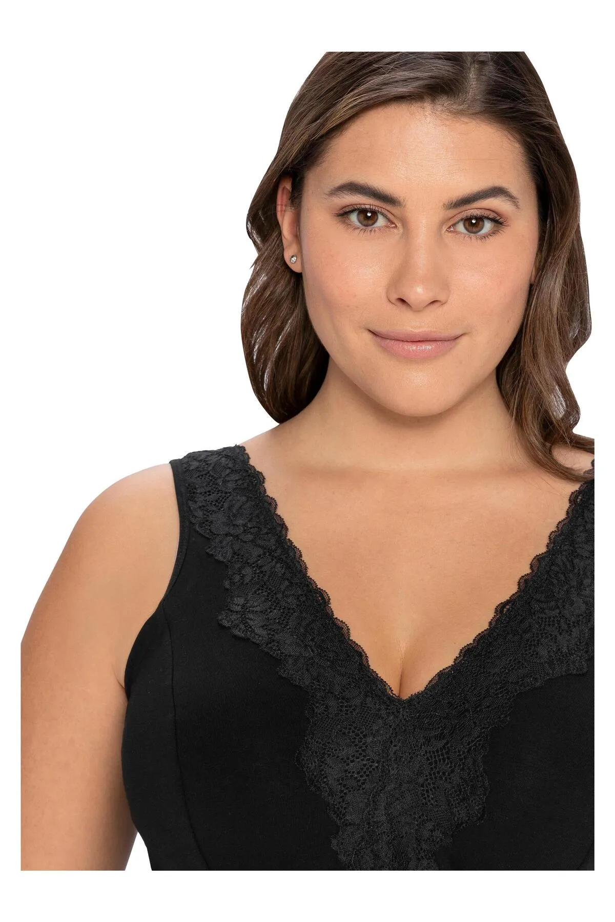 Sheego  Große Größen BH ohne Bügel in Bustier-Form, mit Spitzenborte