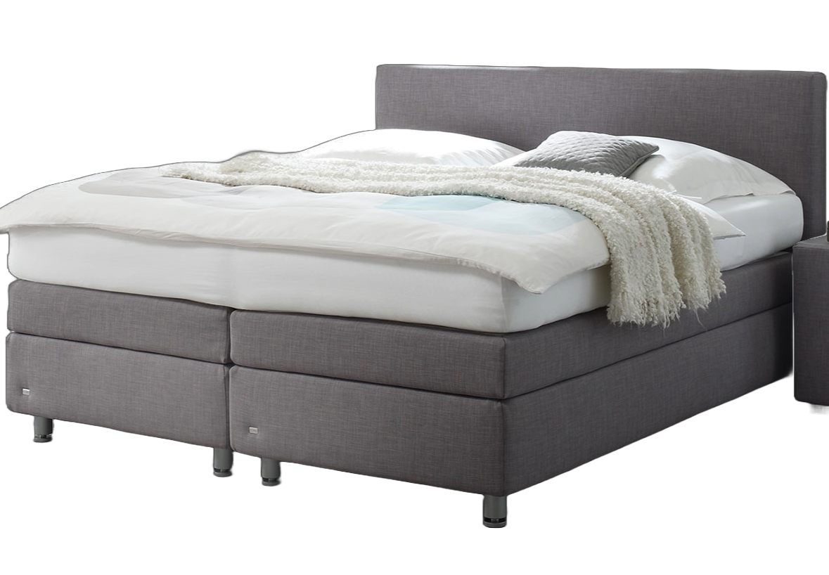 Ruf Boxspringbett mit Bettkasten Verena Grau 180 x 200 cm