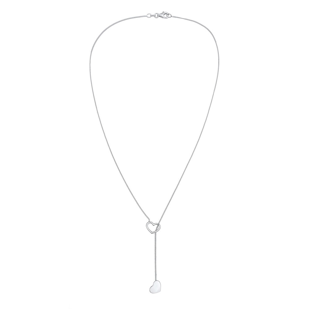 Elli Elli Collier Femmes Y chaîne pendentif coeur amour en argent sterling 925 collier