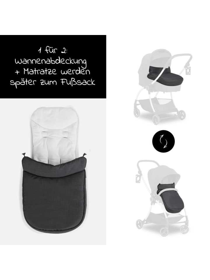 Hauck Babywanne für Buggy Colibri - Melange Black in schwarz,grau günstig kaufen onesize