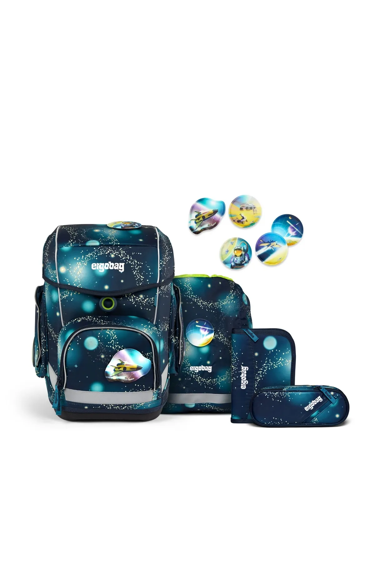 Ergobag  Schulranzen cubo Set Glow