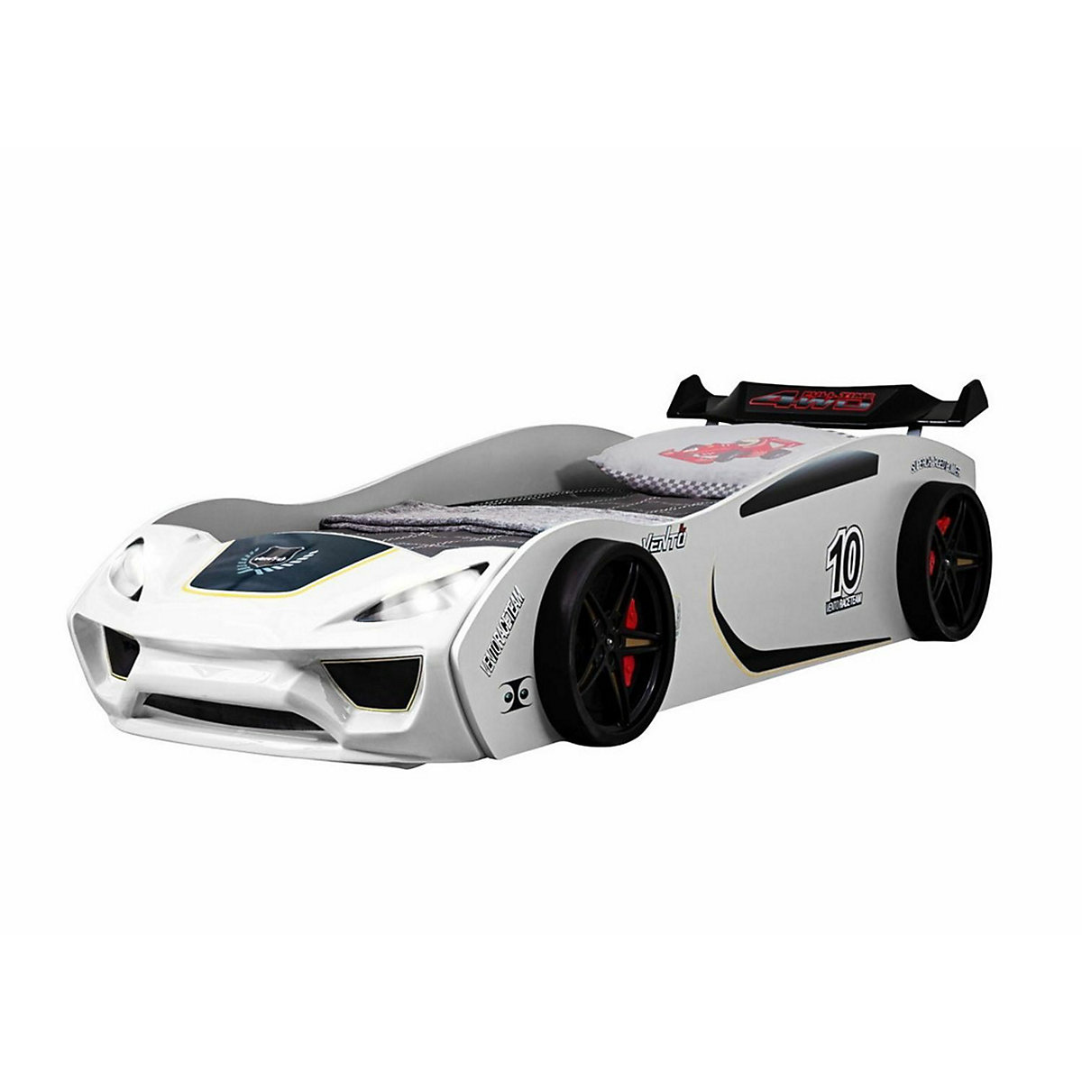Autobett TURBO V2 im Rennwagen-Design mit Lattenrost