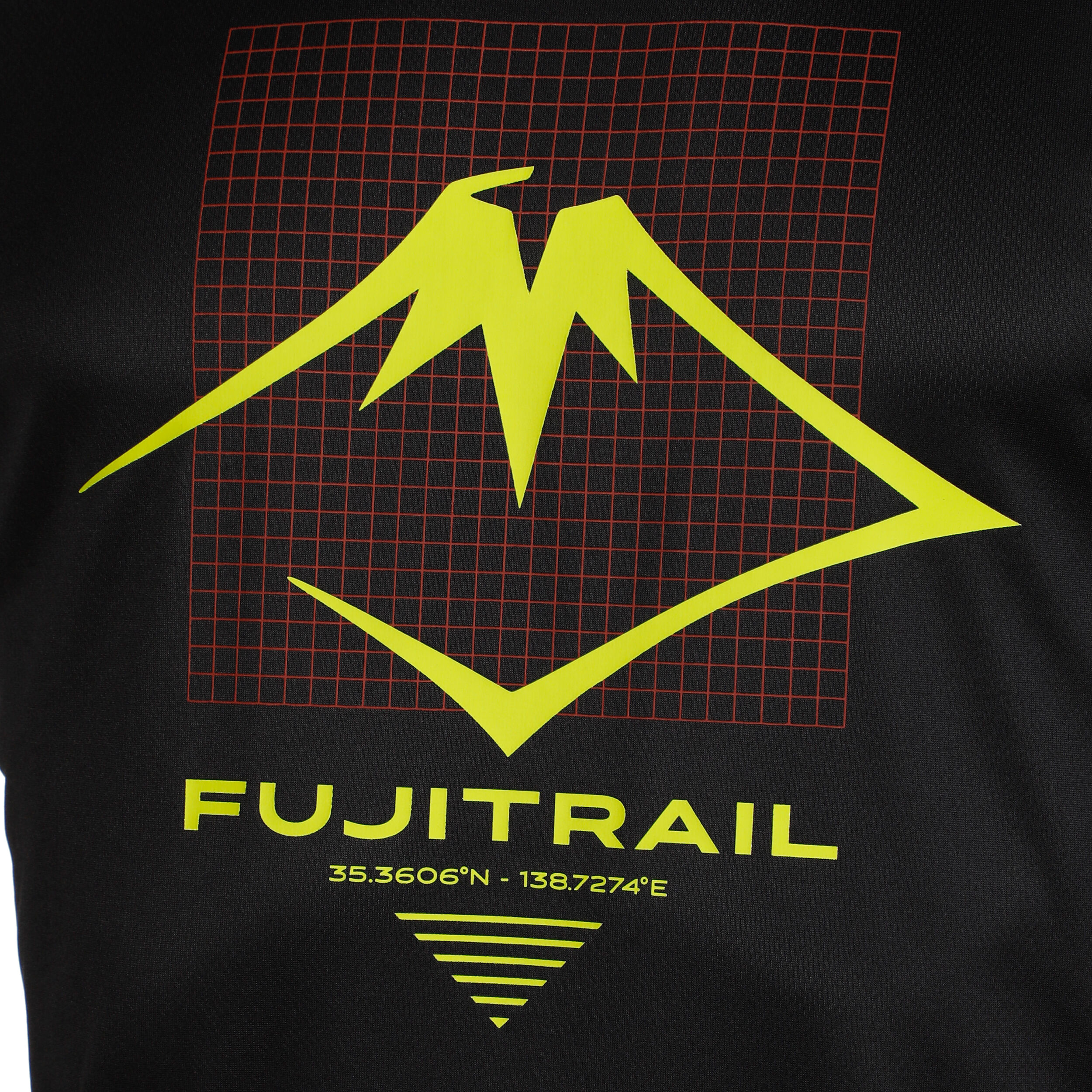Fujitrail Logo Lauftop Herren - Schwarz, Dunkelrot
