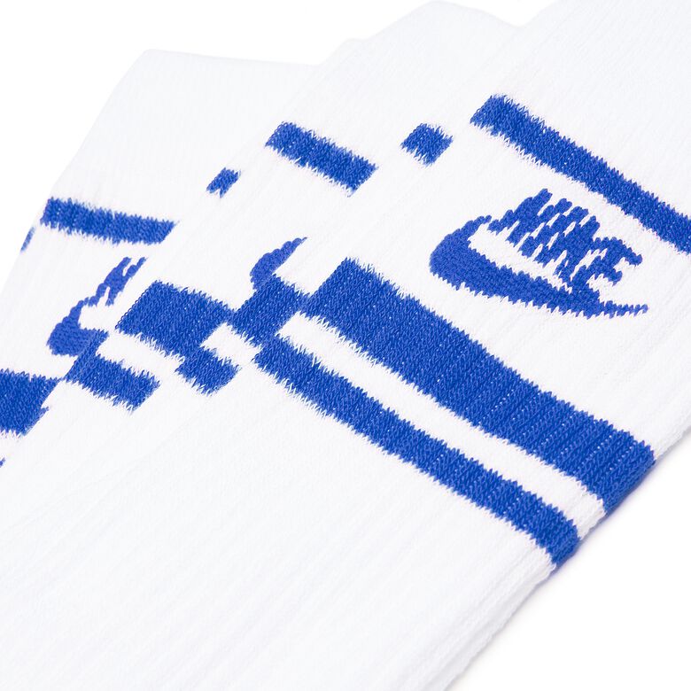 NIKE Sportswear Everyday Essential Socks (3 Pack) white/game royal
