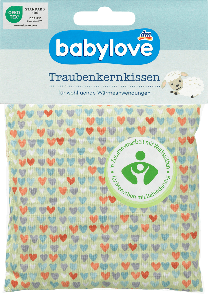 Traubenkernkissen Herzen, 1 St