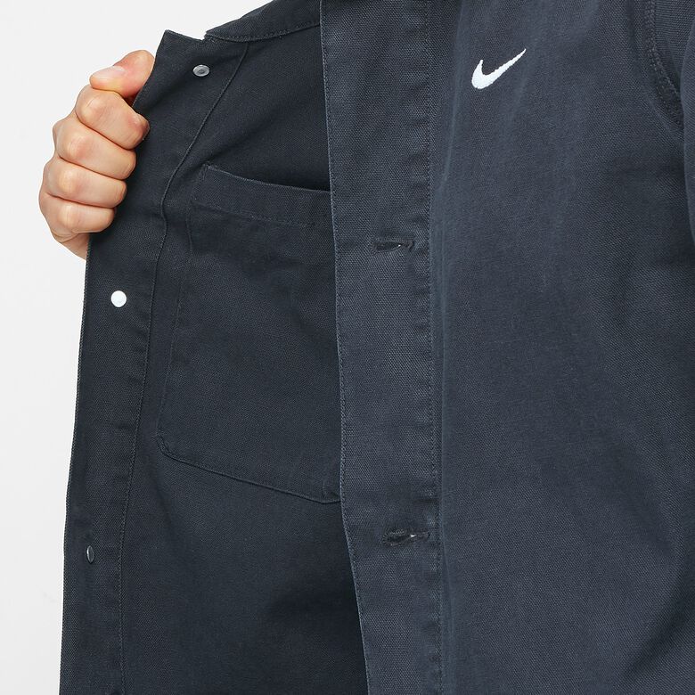 NIKE Life Unlined Chore Coat Jacket black/white