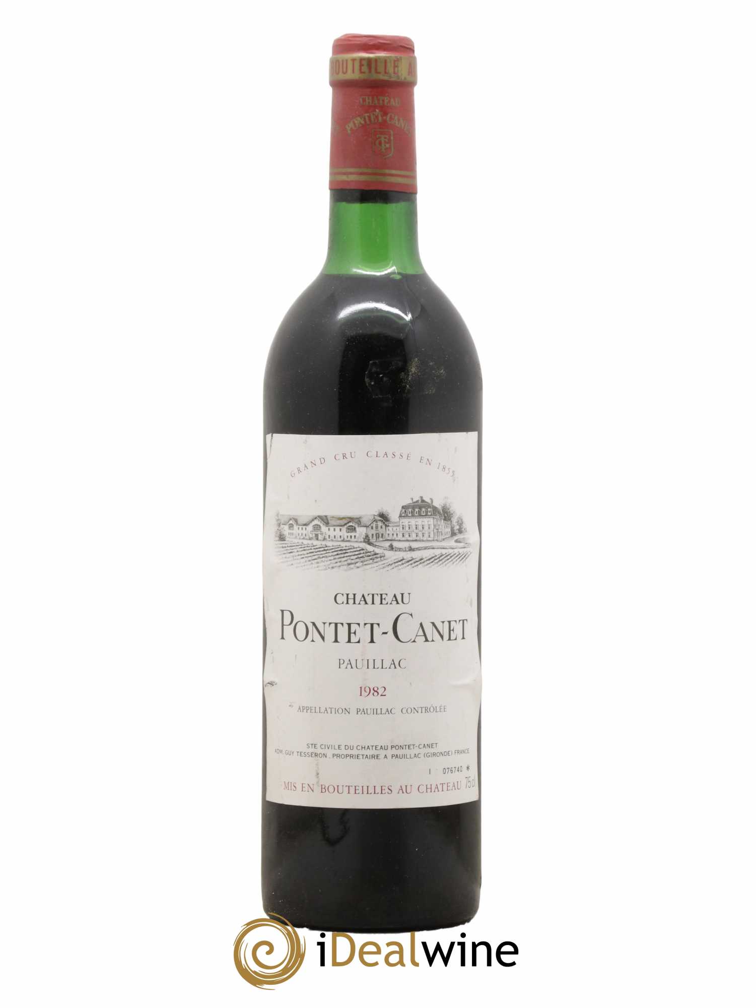 Château Pontet Canet 5ème Grand Cru Classé  1982 - Lot de 1 Bouteille