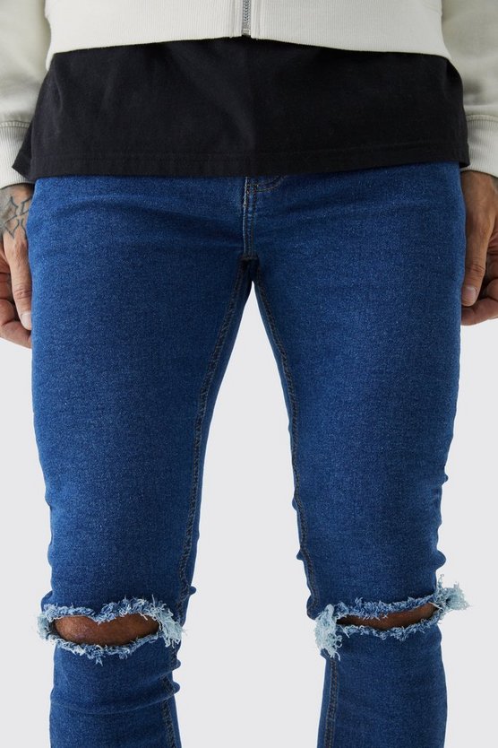 Tall Super Skinny Stretch Jeans mit Riss am Knie