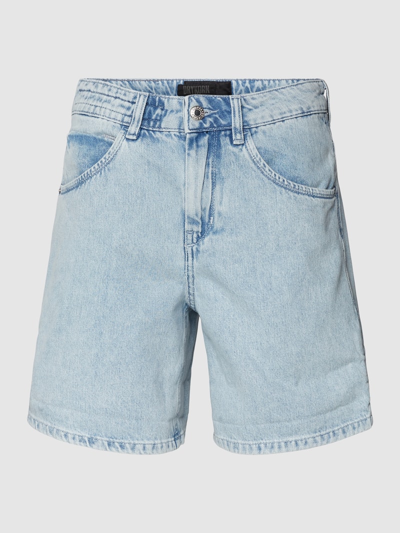 Jeansshorts mit Label-Patch Modell 'CABA' in bleu meliert