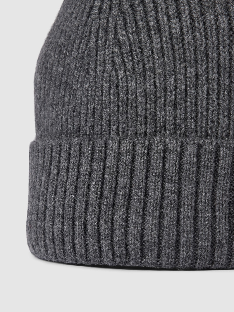 Beanie mit Kaschmir-Anteil in anthrazit meliert