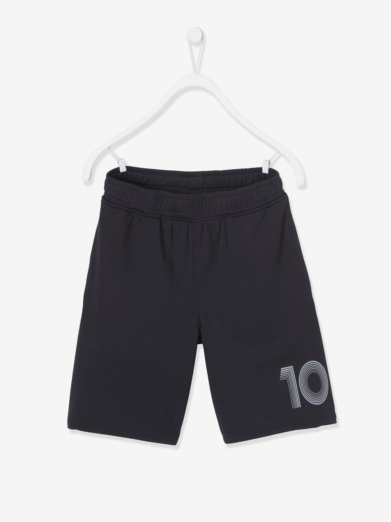 Short de sport garçon Numéro 10 en matière technique marine