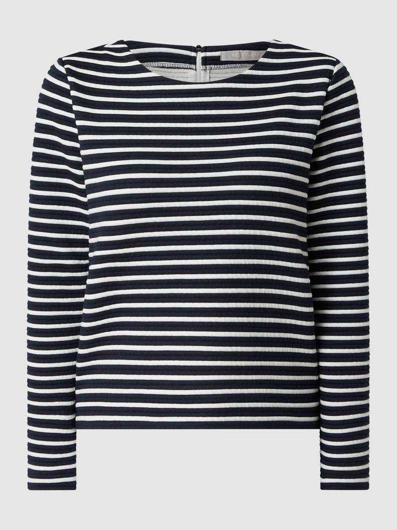 Sweatshirt mit Streifenmuster in hellblau